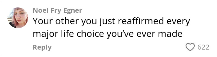 Comment by Noel Fry Egner expressing strong agreement about life choices on a social media post about a mom waking from surgery. Comment by Noel Fry Egner expressing strong agreement about life choices on a social media post about a mom waking from surgery.