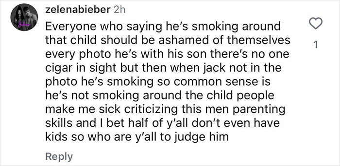 Comment defending Justin Bieber’s parenting sparks debate over smoking during holiday with son. Comment defending Justin Bieber’s parenting sparks debate over smoking during holiday with son.