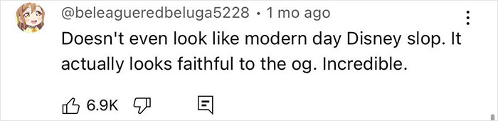 Screenshot of a social media comment defending the character’s look in Lilo & Stitch’s live-action amid Disney fans’ outrage. Screenshot of a social media comment defending the character’s look in Lilo & Stitch’s live-action amid Disney fans’ outrage.