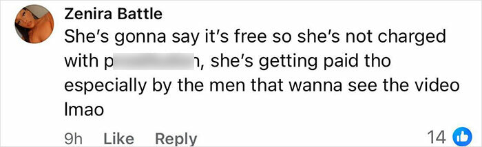 Comment from Zenira Battle discussing payment and interest in adult star Annie Knight's 583-man stunt video online. Comment from Zenira Battle discussing payment and interest in adult star Annie Knight's 583-man stunt video online.