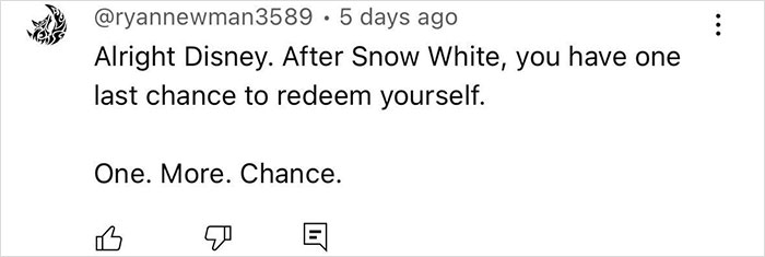 User comment expressing frustration with Disney’s changes, reflecting Disney fans outraged over character’s look in Lilo & Stitch. User comment expressing frustration with Disney’s changes, reflecting Disney fans outraged over character’s look in Lilo & Stitch.
