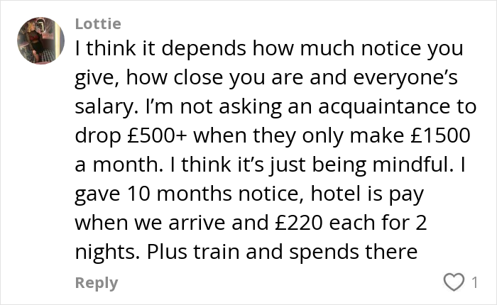 Comment discussing the rising costs and financial concerns of paying for hen parties in an online debate. Comment discussing the rising costs and financial concerns of paying for hen parties in an online debate.