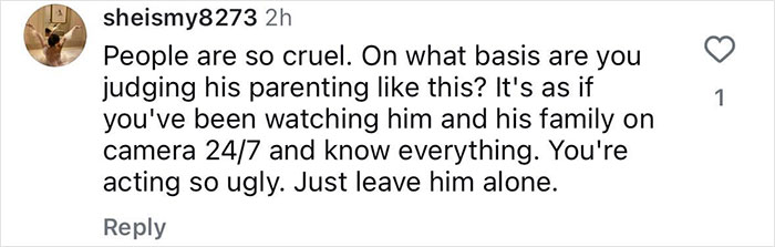 Social media comment defending Justin Bieber's parenting amid debate over holiday smoking photo with son. Social media comment defending Justin Bieber's parenting amid debate over holiday smoking photo with son.