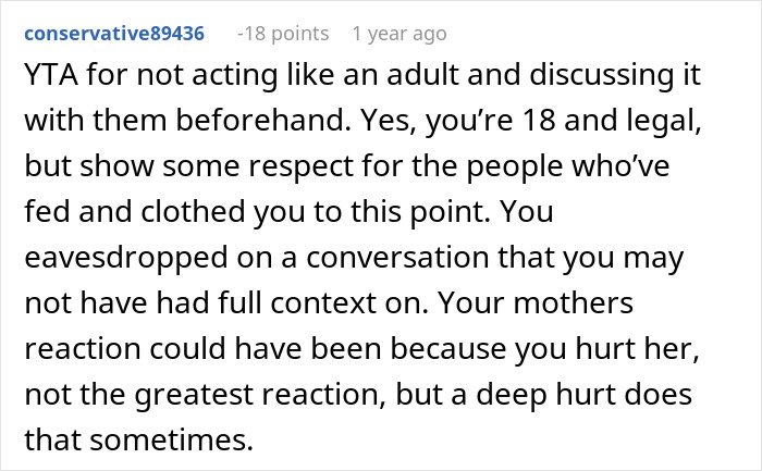 Parents Plan To Kick Out Their Teen After Her 18th Birthday, Freak Out When She Leaves By Herself Parents Plan To Kick Out Their Teen After Her 18th Birthday, Freak Out When She Leaves By Herself
