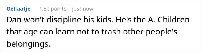 Comment about mom’s new boyfriend’s kids wrecking teen’s room and lack of discipline in a social media post. Comment about mom’s new boyfriend’s kids wrecking teen’s room and lack of discipline in a social media post.