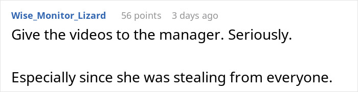 Comment on theft and petty revenge, discussing a neighbor stealing packages and reporting to the manager. Comment on theft and petty revenge, discussing a neighbor stealing packages and reporting to the manager.