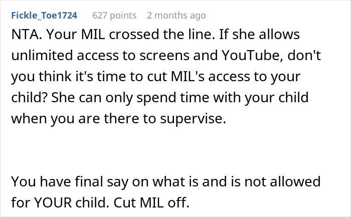 Comment discussing mom furious over MIL’s weird gift to her pregnancy-obsessed 6-year-old and setting boundaries. Comment discussing mom furious over MIL’s weird gift to her pregnancy-obsessed 6-year-old and setting boundaries.