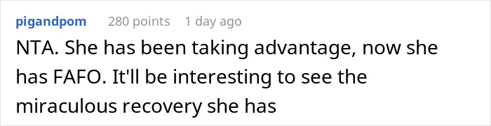 Reddit comment discussing a severe case of attention seeking after an ambulance arrives at an office.