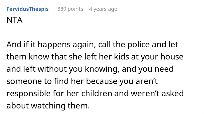 Text comment about a woman confronting her roommate for leaving her with girlfriend’s kids to babysit, urging him to do the parent thing. Text comment about a woman confronting her roommate for leaving her with girlfriend’s kids to babysit, urging him to do the parent thing.