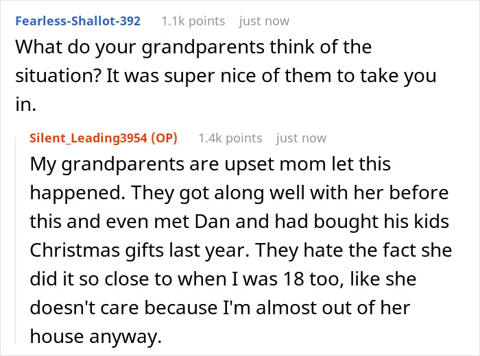 Reddit conversation about mom’s new boyfriend’s kids wrecking teen’s room and causing conflict at home. Reddit conversation about mom’s new boyfriend’s kids wrecking teen’s room and causing conflict at home.