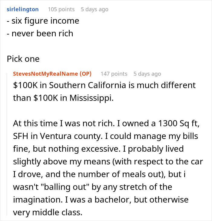 Screenshot of an online discussion about income comparison while dating a famous actress, sharing real-life experiences.