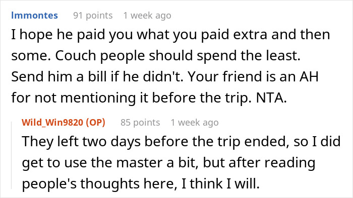 Reddit conversation about man refusing to give up paid master bedroom and being accused of homophobia. Reddit conversation about man refusing to give up paid master bedroom and being accused of homophobia.