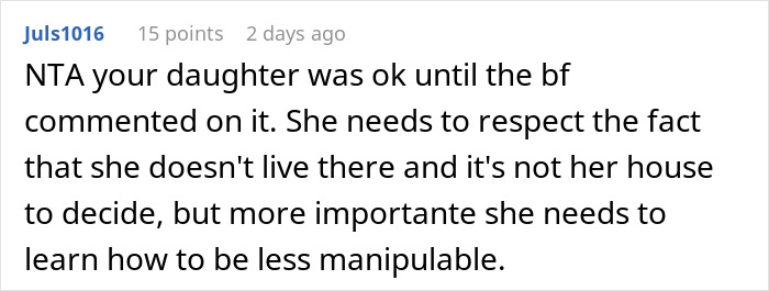 Comment from user Juls1016 discussing a daughter and her fiancé in relation to prioritizing a miniature wargaming studio. Comment from user Juls1016 discussing a daughter and her fiancé in relation to prioritizing a miniature wargaming studio.