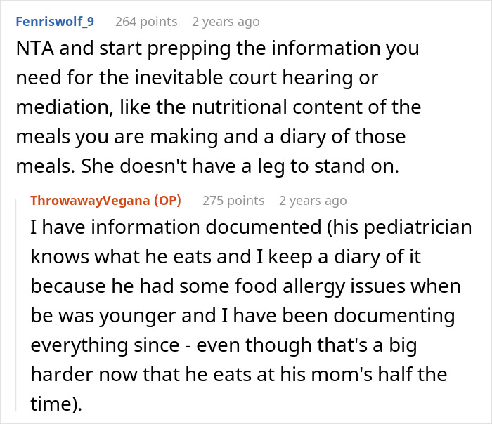 Reddit comments discussing meal prepping and documenting nutritional content for a son’s veggie-focused diet. Reddit comments discussing meal prepping and documenting nutritional content for a son’s veggie-focused diet.