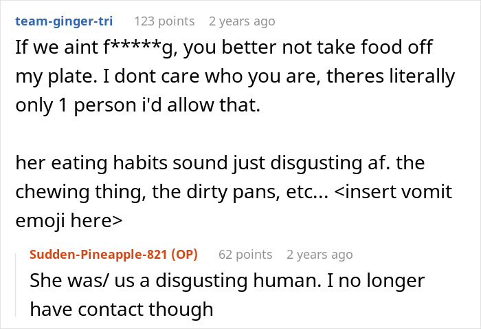 Reddit user angrily describes roommate stealing food off plate and having disgusting eating habits in a revenge story. Reddit user angrily describes roommate stealing food off plate and having disgusting eating habits in a revenge story.