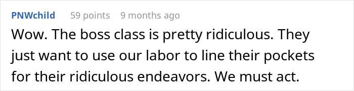 Comment expressing frustration about a boss delaying workers' pay after showing off a new truck. Comment expressing frustration about a boss delaying workers' pay after showing off a new truck.