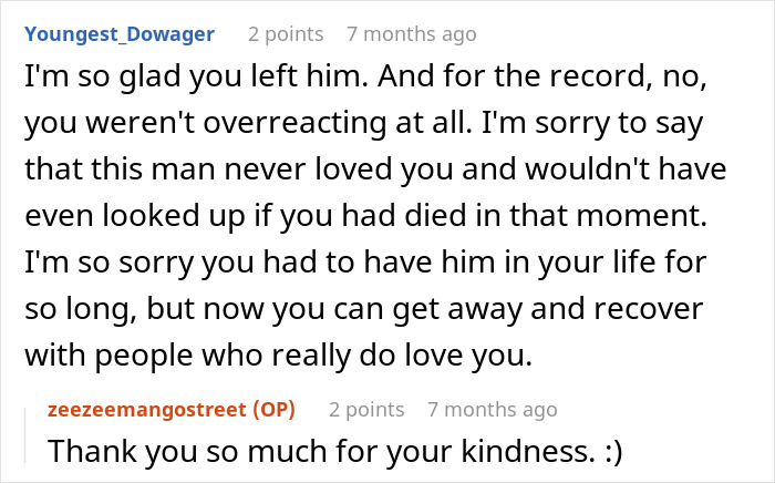 Online discussion showing support for a wife scared and bruised in ER, while her husband focuses on TikTok and takeout. Online discussion showing support for a wife scared and bruised in ER, while her husband focuses on TikTok and takeout.