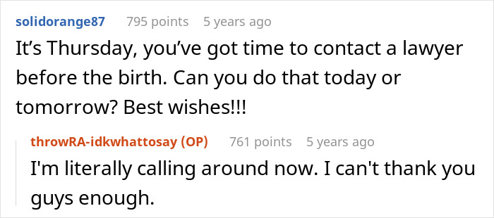 Reddit user discussing urgent steps to take after woman discovers boyfriend’s secret wife days before childbirth. Reddit user discussing urgent steps to take after woman discovers boyfriend’s secret wife days before childbirth.