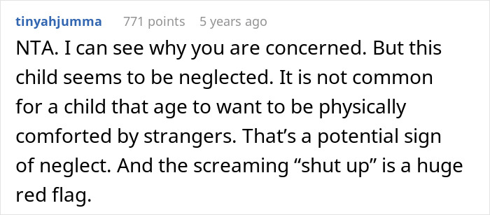 Text comment expressing concern about a neglected child and alarming signs of mistreatment by roommate’s guest. Text comment expressing concern about a neglected child and alarming signs of mistreatment by roommate’s guest.