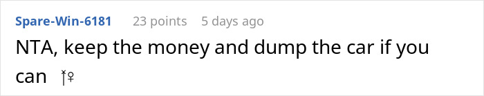 Woman holding documents refusing to give up life insurance policy while discussing car refinancing with ex’s family. Woman holding documents refusing to give up life insurance policy while discussing car refinancing with ex’s family.