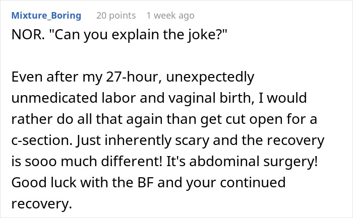 Woman shares traumatic birth experience after 27-hour labor while boyfriend doubts and criticizes her choices. Woman shares traumatic birth experience after 27-hour labor while boyfriend doubts and criticizes her choices.