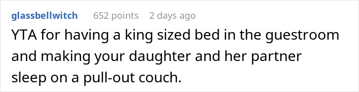Comment about a guy prioritizing his miniature wargaming studio over his daughter and her fiancé’s comfort and sleeping arrangements. Comment about a guy prioritizing his miniature wargaming studio over his daughter and her fiancé’s comfort and sleeping arrangements.