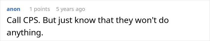 Comment warning about child protective services and concerns regarding how a roommate’s guest treats her kid. Comment warning about child protective services and concerns regarding how a roommate’s guest treats her kid.