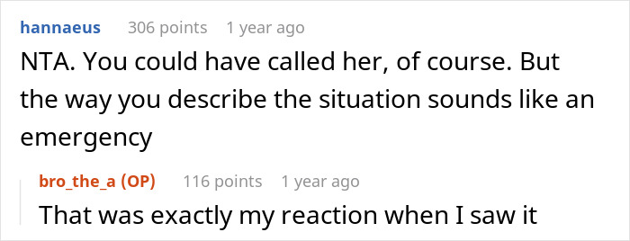 Reddit comments discussing a neglectful mom and the emergency involving children covered in filth reported by sister.