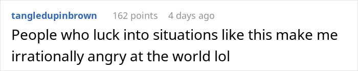 Screenshot of a social media comment about an employee who figured out how to only work a week a month shared story. Screenshot of a social media comment about an employee who figured out how to only work a week a month shared story.