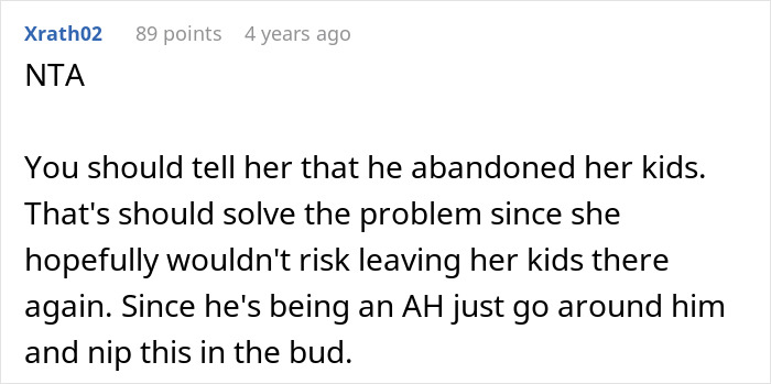 Reddit comment discussing a woman upset with her roommate for leaving her with girlfriend's kids to babysit. Reddit comment discussing a woman upset with her roommate for leaving her with girlfriend's kids to babysit.