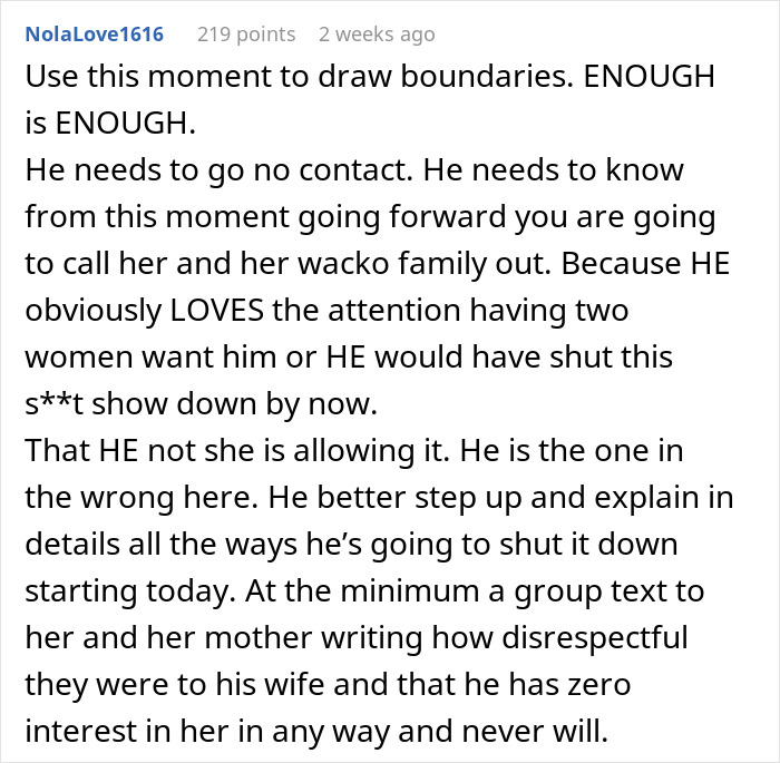Comment advising to set boundaries and address disrespect involving husband’s childhood best friend favor and humiliation situation. Comment advising to set boundaries and address disrespect involving husband’s childhood best friend favor and humiliation situation.