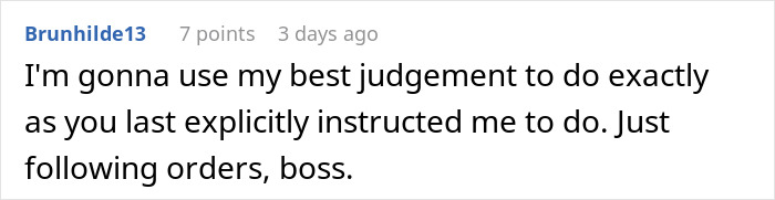 Comment text on a white background about a manager instructing staff and the resulting lack of sales. Comment text on a white background about a manager instructing staff and the resulting lack of sales.