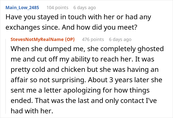 Screenshot of an online conversation where a guy shares what it was really like to date a famous actress, including being ghosted.