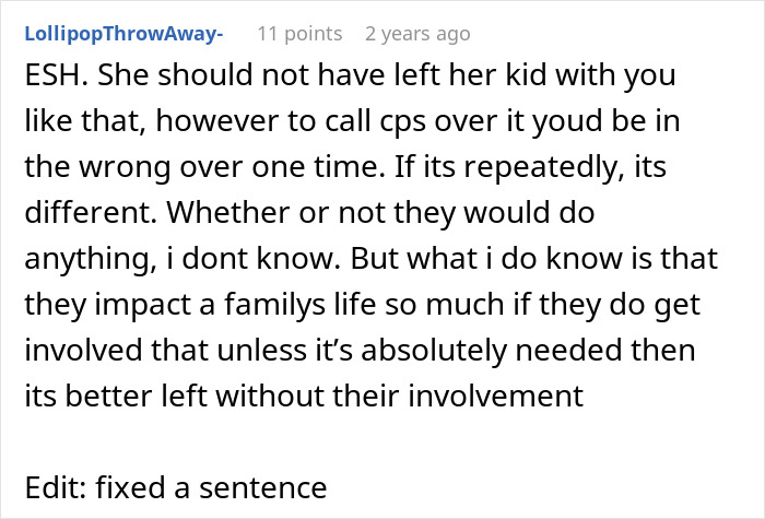 Comment discussing woman abandoning child with stranger roommate and the implications of calling CPS in such cases. Comment discussing woman abandoning child with stranger roommate and the implications of calling CPS in such cases.