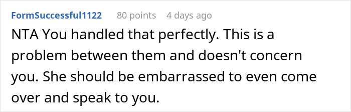 Screenshot of a Reddit comment discussing a neighbor complaining about a woman’s outfit because her husband keeps staring. Screenshot of a Reddit comment discussing a neighbor complaining about a woman’s outfit because her husband keeps staring.