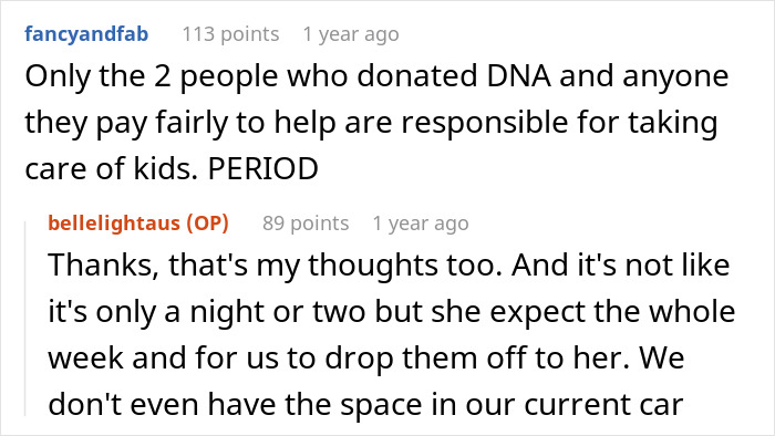 Reddit conversation about a woman refusing to babysit step sister’s kids, causing family drama and disputes. Reddit conversation about a woman refusing to babysit step sister’s kids, causing family drama and disputes.