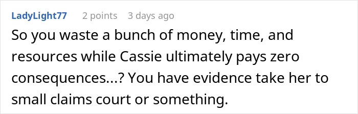 Online conversation discussing neighbor stealing packages and advice to take legal action for petty theft incidents. Online conversation discussing neighbor stealing packages and advice to take legal action for petty theft incidents.