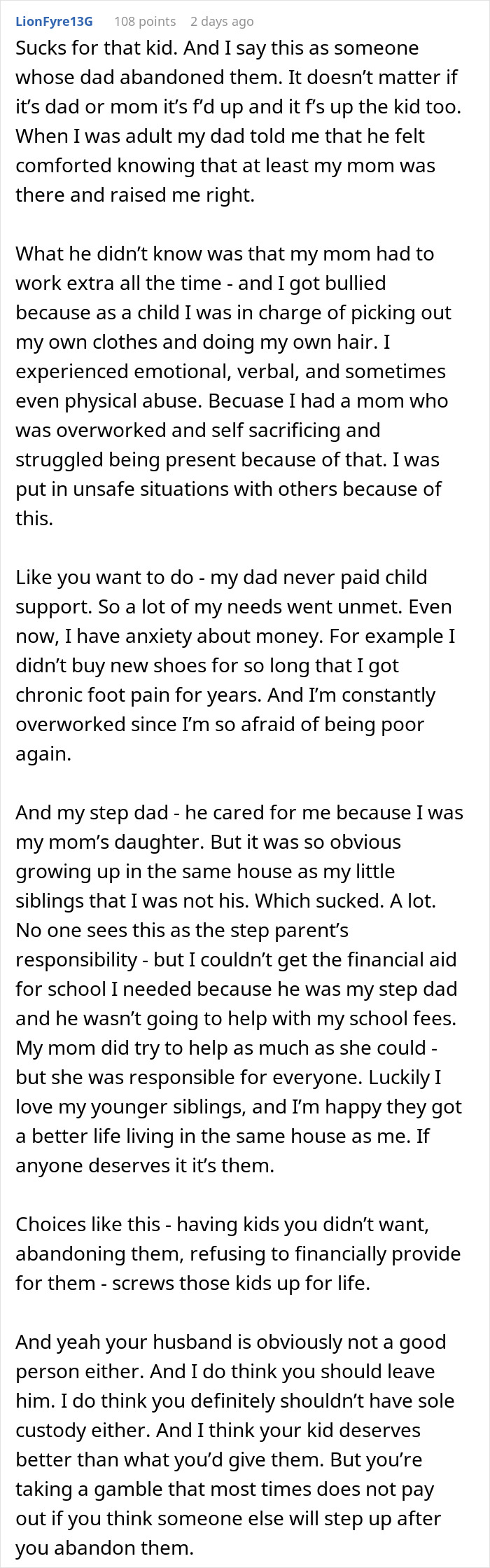 Alt text: Mom tired of cheating husband and unwanted child struggles with pain, overwork, and difficult family dynamics. Alt text: Mom tired of cheating husband and unwanted child struggles with pain, overwork, and difficult family dynamics.