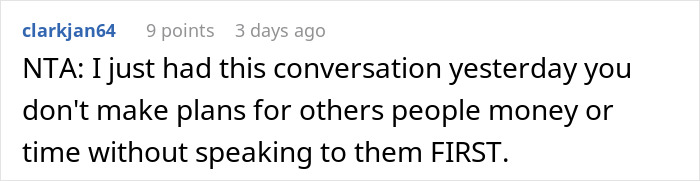 Reddit comment about a person refusing to pay after finding out they are treating the table without prior agreement. Reddit comment about a person refusing to pay after finding out they are treating the table without prior agreement.