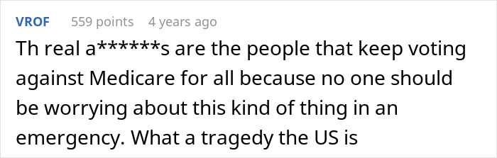 Screenshot of an online comment discussing refusal to pay medical bills for a roommate's son after an allergic reaction. Screenshot of an online comment discussing refusal to pay medical bills for a roommate's son after an allergic reaction.