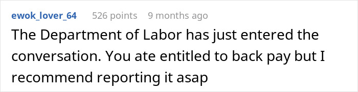 Comment on a discussion thread about a boss delaying workers’ pay after showing off his new truck. Comment on a discussion thread about a boss delaying workers’ pay after showing off his new truck.