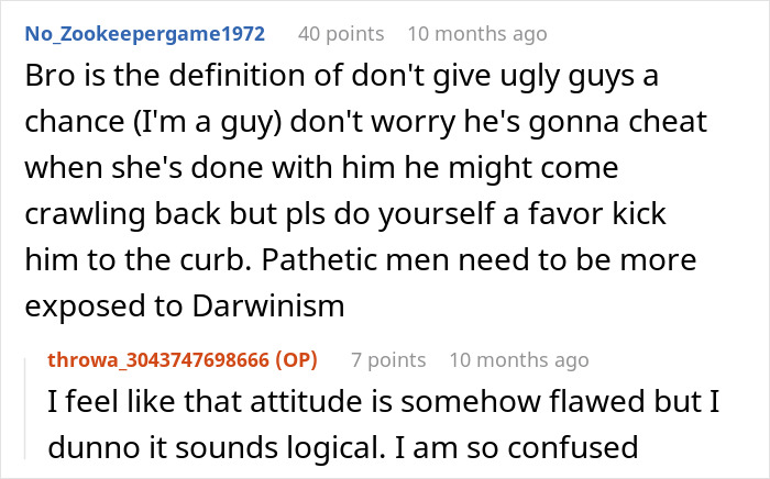Reddit user discusses woman's husband leaving her after being hit on for the first time, highlighting relationship dynamics.