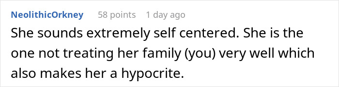 Screenshot of an online comment discussing feelings related to being too depressed to babysit, highlighting family dynamics. Screenshot of an online comment discussing feelings related to being too depressed to babysit, highlighting family dynamics.