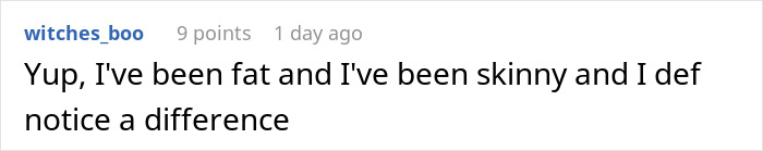 Screenshot of a social media comment where a user shares personal experience about changes after losing pretty privilege. Screenshot of a social media comment where a user shares personal experience about changes after losing pretty privilege.