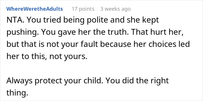 Online comment defending woman who won’t let obese mom babysit newborn, addressing fat shaming concerns. Online comment defending woman who won’t let obese mom babysit newborn, addressing fat shaming concerns.
