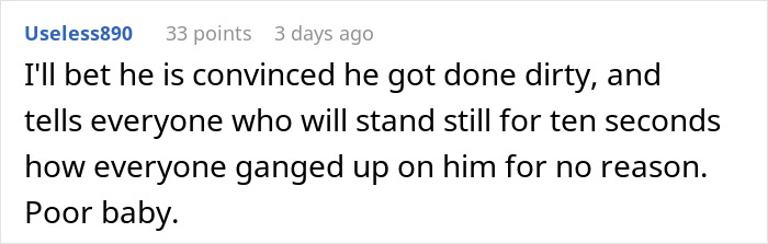 Comment on a forum post highlighting how a manager created a hostile workplace and faced consequences due to his own behavior.