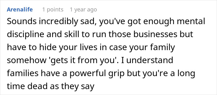 Comment about mental discipline and skill hiding wealth from dysfunctional families to stay safe online text. Comment about mental discipline and skill hiding wealth from dysfunctional families to stay safe online text.