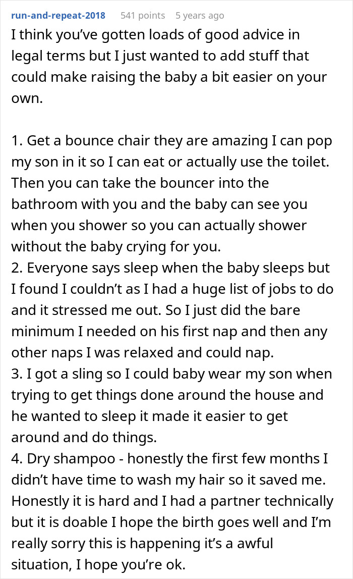 Text post offering baby care tips and support to a woman facing a boyfriend’s secret wife before birth. Text post offering baby care tips and support to a woman facing a boyfriend’s secret wife before birth.