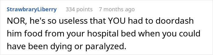 Wife scared and bruised in ER, husband distracted with TikTok and takeout, she emotionally checks out from stress. Wife scared and bruised in ER, husband distracted with TikTok and takeout, she emotionally checks out from stress.