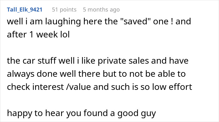 Comment discussing selling belongings and challenges during a cross-country move, mentioning husband shaming publicly. Comment discussing selling belongings and challenges during a cross-country move, mentioning husband shaming publicly.